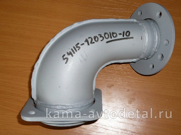 труба приемная - УГОЛ от турбины "СТАНДАРТНЫЙ" ЗАВОД (54115-1203010-10)* 54115-1203010-10