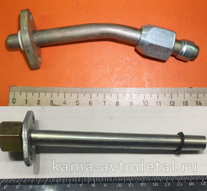 трубка компрессора 2-х ц подвода воды с флянцем в сборе 740.3509283 (железная) 740.3509283