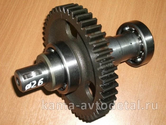 шестерня привода ТНВД в сб Д-26, L=176мм (подш-к 206/206) 740.51-1121010 эконом 740.51-1121010Э