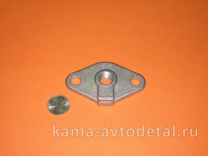 заглушка блока двигателя - водяной полости (пластина-ромб ТОЛСТАЯ с резьб. отв.) 740.1002080 (У129) 740.1002084