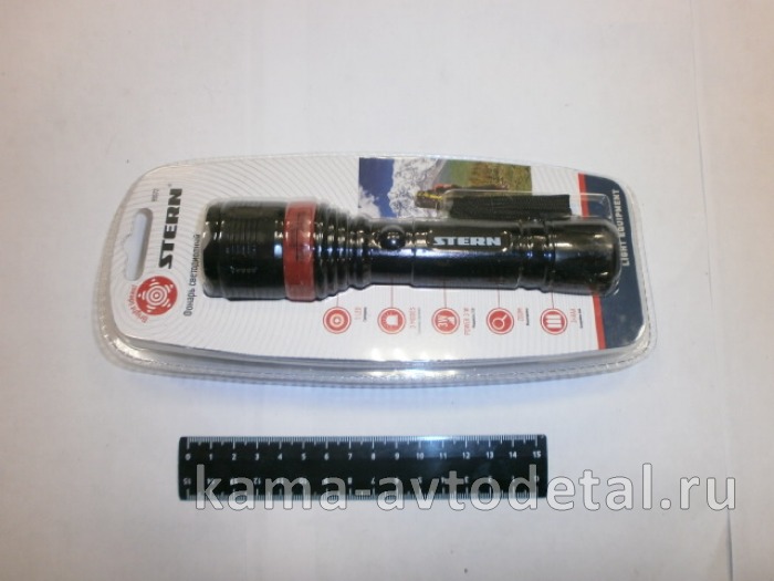 фонарик бытовой, пластиковый корпус, LED, 3 режима, 3хААА//(90572/198022) 90572