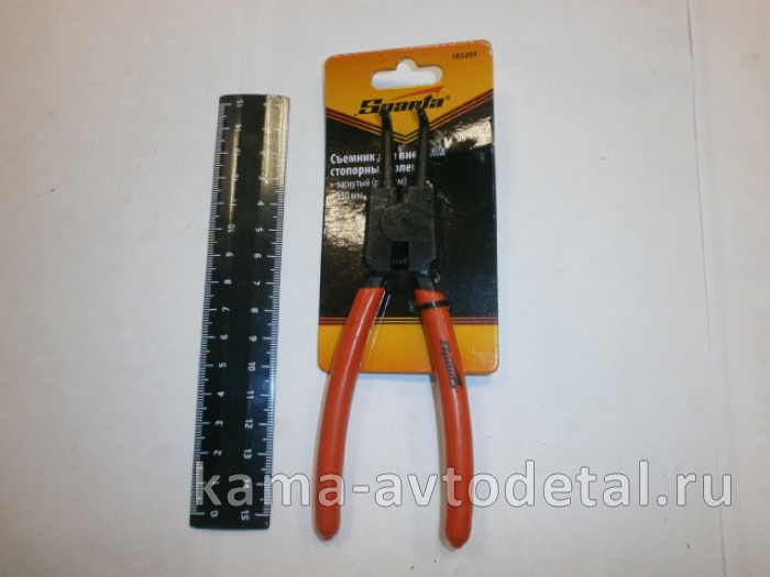 съемник внешних стопорных колец, изогнутые губки (разжим) // АТ51242 (183205/68175сб) С1 183205/68175сб
