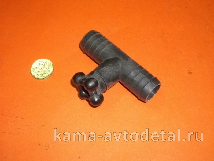 штуцер на шланг Прямой Д18 с краном (пластмасс) 