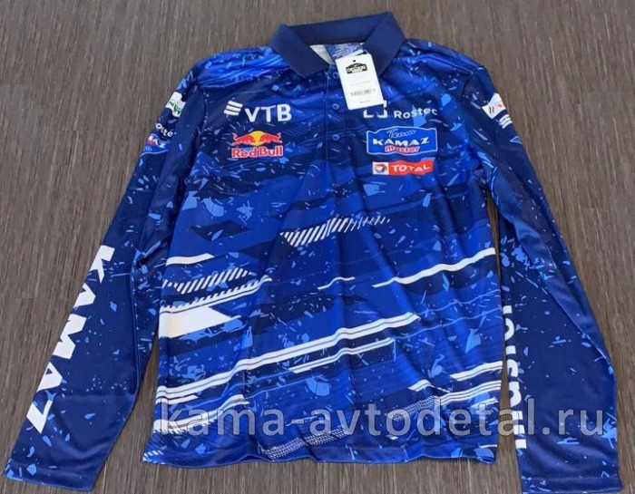 Футболка поло с длинным рукавом "КАМАЗ-МАСТЕР" пиксель размер XL XL