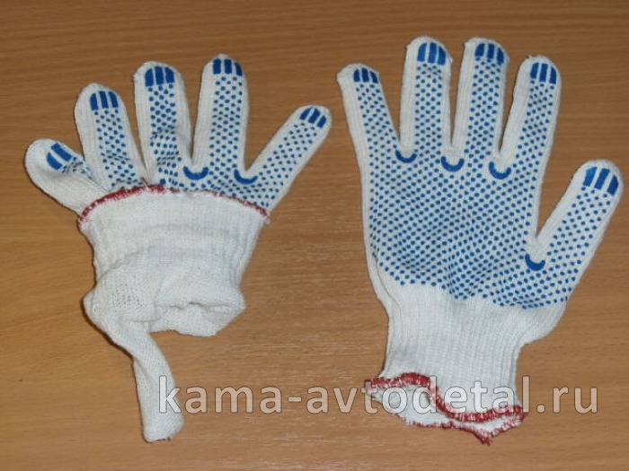 перчатки х/б с ПВХ ДВОЙНЫЕ (зимние) 