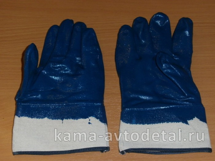 перчатки "КРАГА" обрезиненные СИНИЕ 