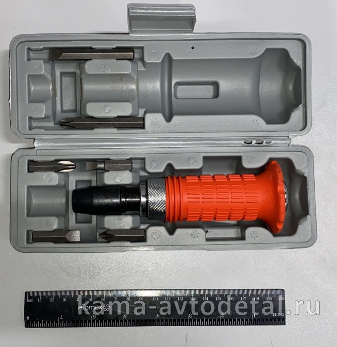 отвертка ударная с защитой (SL/PH, 6 бит, в кейсе) 5065 5065