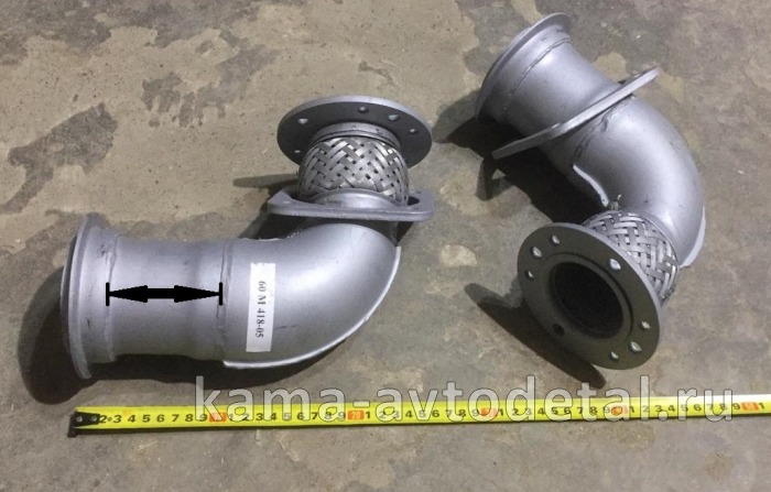 труба приемная - УГОЛ от турбины "Низ СУПЕРудлененный" СЕТКА ЗАВОД (54115-1203010-60/4859.418-05)* 000.4859.418.000-05