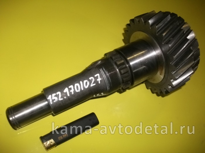 вал КПП первичный 027 КПП-152 ЕВРО ("короткий") голый (ОАО КамАЗ) 152.1701027* 152.1701027