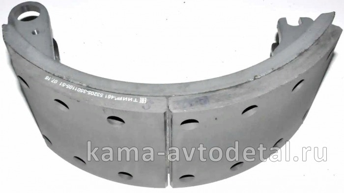колодка тормозная 53229-3501090-50/51 литой корпус (с укороченной накладкой) 53229-3501090-50