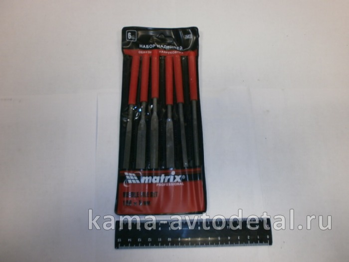 набор надфилей, 180х5 мм., к-т 6-10 шт., пластиковые рукоятки (15822) 15822