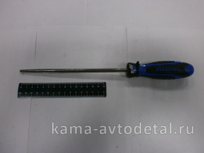 напильник круглый L-200 мм., двухкомпонентная рукоятка// БАРС (15846) 15846