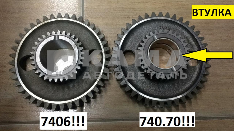 шестерня распред/вала 740.70-1029115 ЕВРО (ведущая-двойная) COMMON RAIL (ВТУЛКА)*